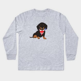 Great British Sausage Dog Kids Long Sleeve T-Shirt